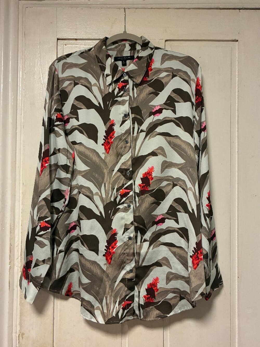 Banana Republic XL Dillon Blouse Tropical Print